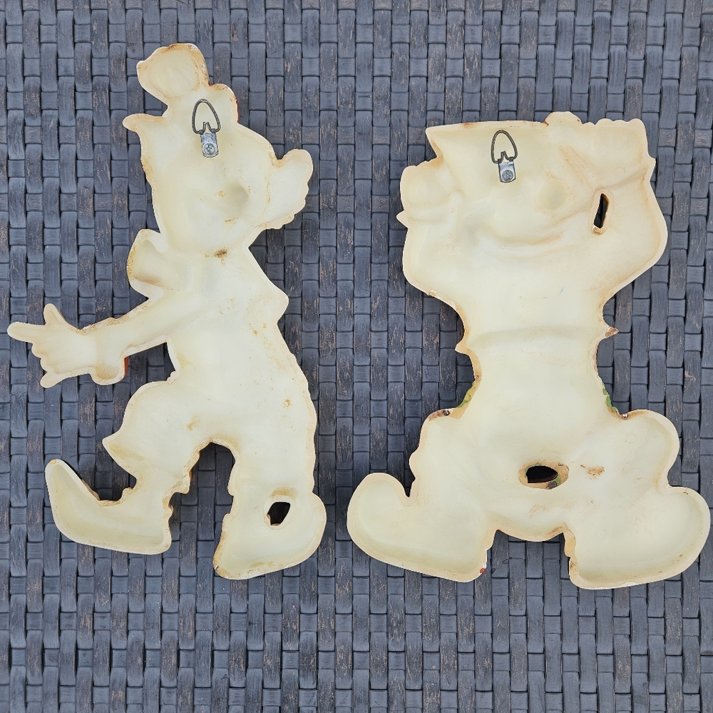 Vintage Homco Clown Plastic Wall Plaques Collectible Wall Decor Scary Creepy - Picture 8 of 15